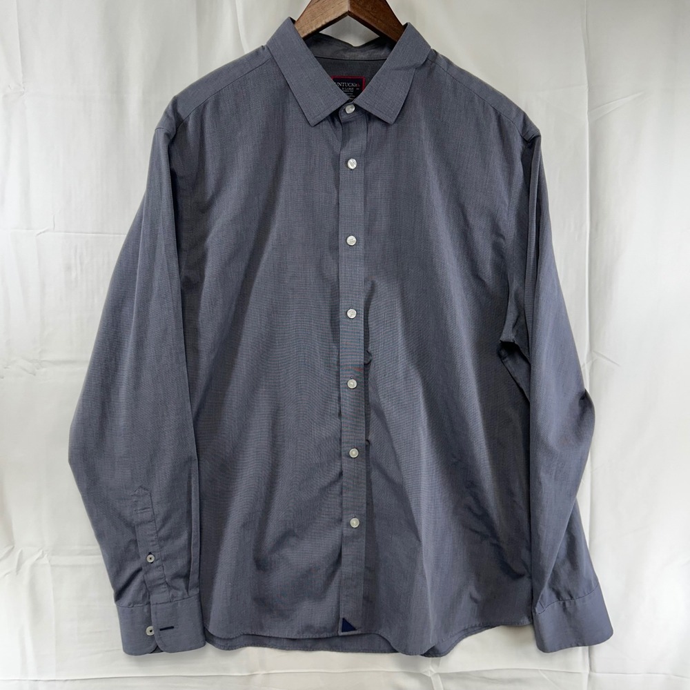 UNTUCKit Button Up Shirt Mens XL Blue Orville WF Wrinkle‎ Free Cotton Regular